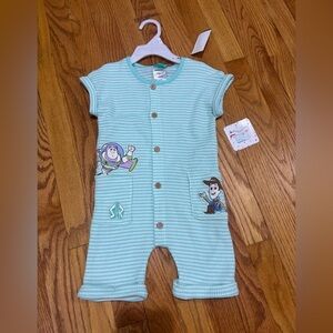 NWT Disney Toy Story Woody Buzz 24 months romper jumpsuit gender neutral